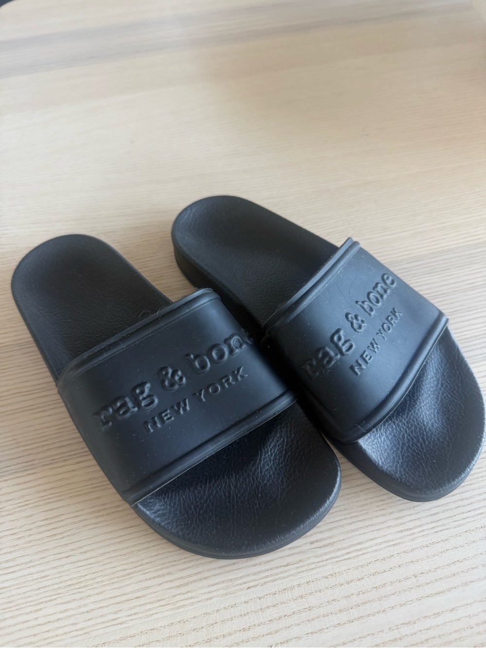 Rag & Bone Logo Slides Sandals